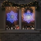 vidaXL Božični snežak med 156 LED Modra 55.5 x 55.5 x 0.75 cm PVC | Shoptok.si