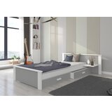 ADRK Mladinska postelja ALDEX SHELF z dvema predaloma 200x90 cm - BELA-SVETLO SIVA Cene
