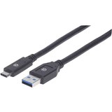 Manhattan USB kabel USB 3.2 gen. 1 (USB 3.0) USB-A vtič\, USB-C® vtič 3.00 m črna 354981, (20414881) Cene