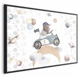  Plakat - Bear in a Race Car 90x60 Crni okvir | shoptok.hr