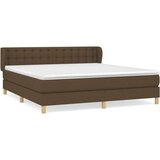  Box spring postelja z vzmetnico temno rjava 180x200 cm blago, (20899580) | Shoptok.si