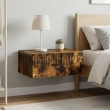  Noćni ormarić za montažu na zid 2 kom. Dimljeni hrast | shoptok.hr