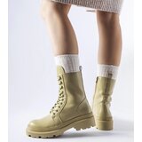 Gemre Green flat boots with protector Zacharie | Shoptok.si