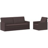  Set sofe 2 pcs Tamno smeđa Tkanina - Tamno smeđa 1-sjedalni + 3-sjedalni (180 cm) | shoptok.hr