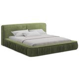 Makamii Zeleni tapecirani bračni krevet s prostorom za odlaganje s letvičnim okvirom 180x200 cm Keoni - | shoptok.hr