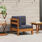  Kutna sofa s tamnosivim jastucima masivno bagremovo drvo u