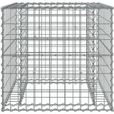  Gabionska košara srebrna 70 x 70 x 65 cm od pocinčanog željeza | shoptok.hr