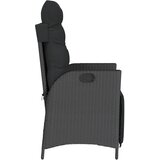  3-dijelni bistro set s jastucima crni od poliratana | shoptok.hr