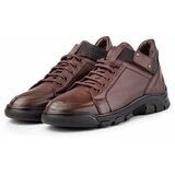 Ducavelli Flex Genuine Leather Men's Boots with Lace-Up Elastic Rubber Sole. Cene