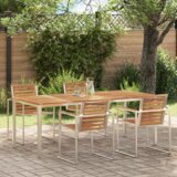 vidaXL zunarna jedilna miza 200x90x74.5 cm iz trdnega tikovega lesa | Shoptok.si
