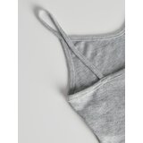 Reserved - Top s naramenicama - light grey | shoptok.hr