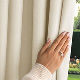 Restilo MOLTE curtain, cream-coloured, plain, classic style, multi-purpose heading tape, Oxford fabric, 155 x 220 cm | shoptok.hr