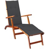 vidaXL Ležalnik z naslonjalom za noge in blazino trden akacijev les - - antracit siva - 10.83 - N/A - 2025--Uvoz_4 | Shoptok.si