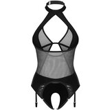 Obsessive Dominna - prosojno, sijoče telo (črno) - L/XL | Shoptok.si