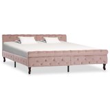 Maison Chic Posteljni okvir - Dvoposteljna postelja - Zakonska postelja roza žamet 180x200 cm-J5367, (21764659) | Shoptok.si
