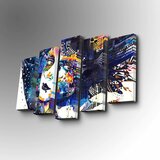 Wallity 5Pabswc-02 multicolor decorative canvas painting (5 pieces) Cene