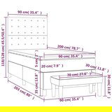  Kreveta s oprugama i madrac svjetlosivi 90x200cm tkanina | shoptok.hr