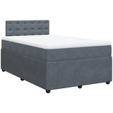 Box spring krevet s madracem tamnosivi 120 x 200 cm baršunasti | shoptok.hr