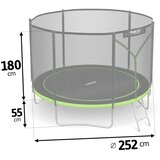 Neo-Sport vrtni trampolin 252 cm (8 ft) s vanjskom mrežom i ljestvama | shoptok.hr