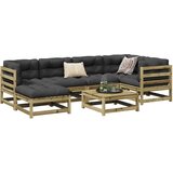 vidaXL 7-dijelni set vrtnih sofa od impregnirane borovine s jastucima Cijene