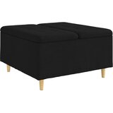  Otoman za pohranu s jastukom Crna 80 x 80 x 45 cm tkanina | shoptok.hr