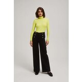 Marisse Wide Leg Jeans With Decorative Buttons, Black | Shoptok.si