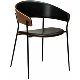 DAN-FORM Denmark Crna fotelja od imitacije kože Crib -