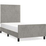  Okvir za krevet s uzglavljem svjetlosivi 90x200 cm baršunasti | shoptok.hr