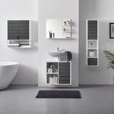 Bessagi Home Viseča Omara Tia, Siva, Bela | Shoptok.si