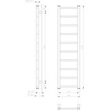 Sapho kupatilski radijator metro light 114x30 cm sjajni hrom | Eponuda.com