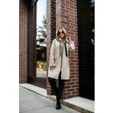 numoco basic 632-1 Casual coat with pockets and a hood - beige | Shoptok.si