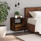 vidaXL Stenska nočna omarica dimljen hrast 40x31x39,5 cm | Shoptok.si