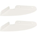  Lebdeća polica s policom s pohranom 2 pcs Bijeli 18 x 18 x 2 cm | shoptok.hr