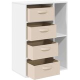  Strani šal s predalom Bela 60 x 33,5 x 84 cm, (5000233759) | Shoptok.si