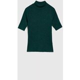 Marisse Emerald Turtleneck Sweater Decorated With Metallic Thread | Shoptok.si