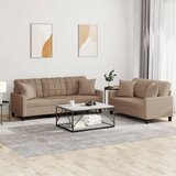  2-dijelni set sofa s jastucima boja cappuccina od umjetne kože | shoptok.hr