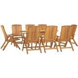  9-dijelni vrtni blagovaonski set od masivne tikovine | shoptok.hr