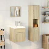  4-dijelni set kupaonskog namještaja boja hrasta sonome drveni Smeđa 41 x 38.5 x 46 cm + 30 x 30 x 130 cm | shoptok.hr
