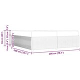 vidaXL Okvir kreveta s madracem Tamno siva 200 x 200 cm Baršun | shoptok.hr