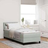  Boxspring - Krevet s oprugama i madracem Svjetlosiva 80 x 200 cm tkanina | shoptok.hr