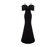 Trendyol Black Stone Printed Woven Long Evening Dress | ePonuda.com