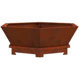  Kamin Smeđa 75 x 75 x 28 cm Čelik otporan na vremenske uvjete | shoptok.hr