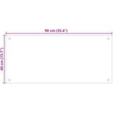  Kuhinjski zid 2 pcs Crna 90 x 40 cm Staklo otporno na udarce | shoptok.hr