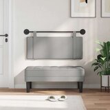  Držeće uzglavlje Zidne Oblačnosiva 110 x 55 x 5 cm tkanina - Siva boja oblaka 100 cm bez LED svjetla | shoptok.hr