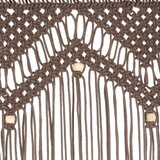  Zavjesa s makrameom smeđe-siva 140 x 240 cm pamučna | shoptok.hr