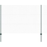 vidaXL Ograjni stebri 11 kosov U-kanal Zelena 150 cm Jeklo, Šestkotna ograja Zelena 1,5 x 50 m Jeklo | Shoptok.si
