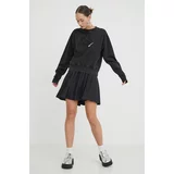 KARL LAGERFELD JEANS Bombažen pulover ženska, črna barva