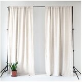 Linen Tales Bela zavesa 140x170 cm Night Time – Linen Tales Cene