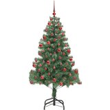 vidaXL Božično drevo med 300 LED z stojalom Zelena 180 cm PVC | Shoptok.si