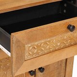 vidaXL Nočna omarica Svetlo rjava 50 x 33 x 60 cm trden mangov les | Shoptok.si